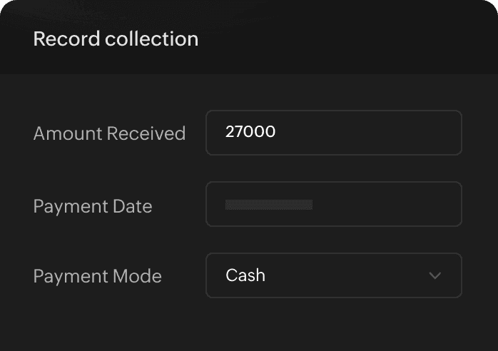 Record collection in your cash till